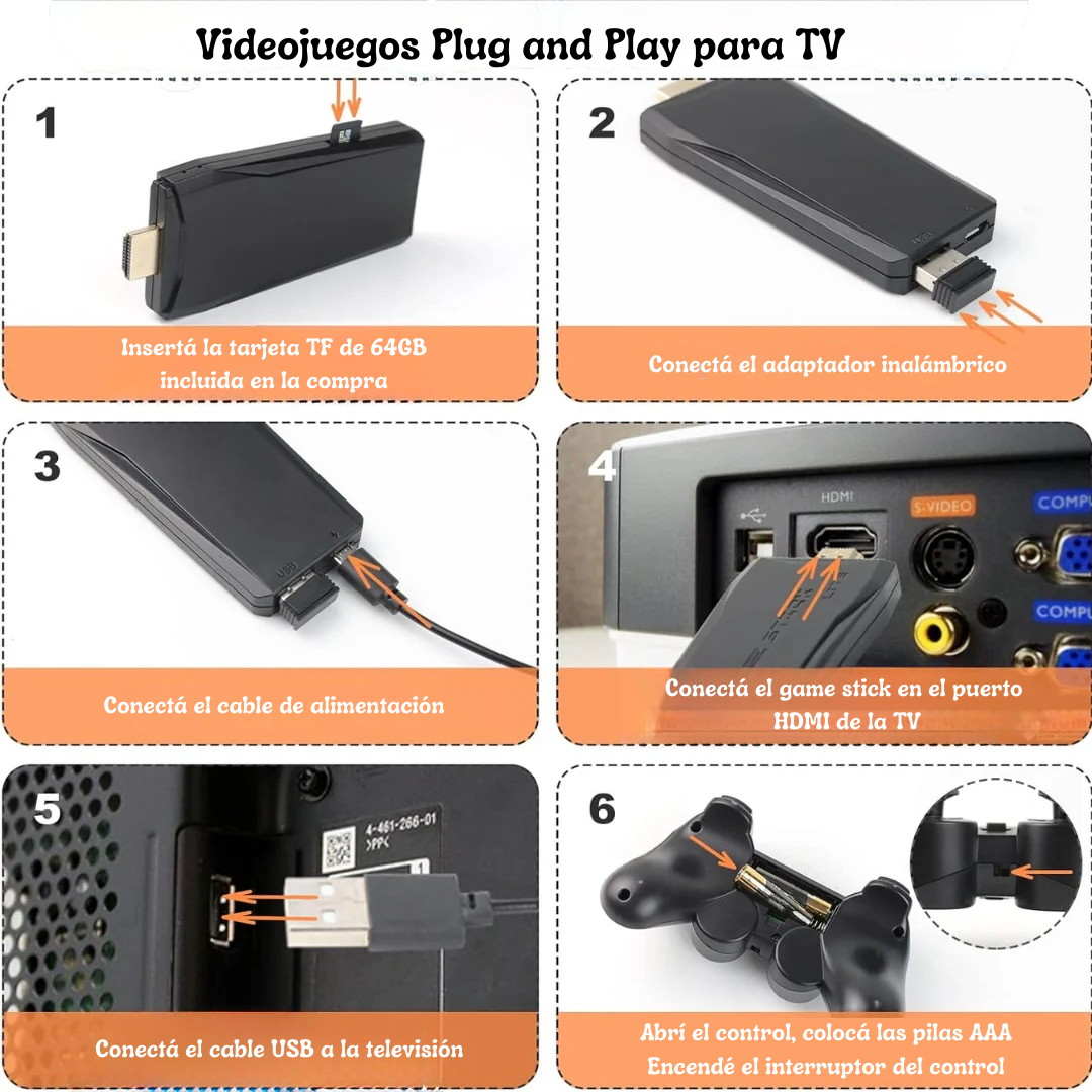 Video juego plug and play listo para jugar